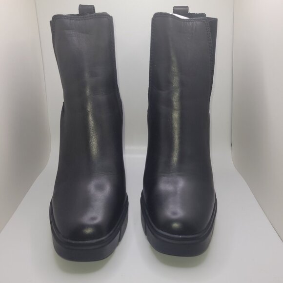 Steve Madden Black Platform Ankle Booties - Picture 3 of 11